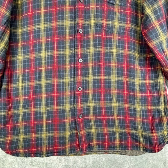 Carbon2Cobalt Shirt Men Large‎ Green Red Plaid Flannel Gauzey Outdoor - Picture 6 of 13